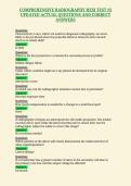 COMPREHENSIVE RADIOGRAPHY HESI TEST &num;2&NewLine;UPDATED ACTUAL QUESTIONS AND CORRECT&NewLine;ANSWERS
