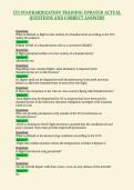 CFI STANDARDIZATION TRAINING UPDATED ACTUAL&NewLine;QUESTIONS AND CORRECT ANSWERS