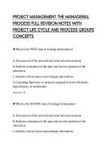 PROJECT MANAGEMENT THE MANAGERIAL&NewLine;PROCESS FULL REVISION NOTES WITH&NewLine;PROJECT LIFE CYCLE AND PROCESS GROUPS&NewLine;CONCEPTS