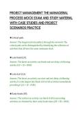 PROJECT MANAGEMENT THE MANAGERIAL&NewLine;PROCESS MOCK EXAM AND STUDY MATERIAL&NewLine;WITH CASE STUDIES AND PROJECT&NewLine;SCENARIOS PRACTICE