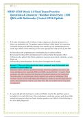 NRNP 6568 Week 11 Final Exam Practice &NewLine;Questions & Answers &vert; Walden University &vert; 300 &NewLine;Q&A with Rationales &vert; Latest 2026 Update