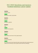 FCC TEST Questions and Answers Verified Solutions Latest Update 2