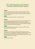 FCC TEST Questions and Answers Verified Solutions Latest Update 4