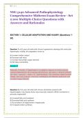 NSG 5140 Advanced Pathophysiology &NewLine;Comprehensive Midterm Exam Review - Set &NewLine;2 200 Multiple-Choice Questions with &NewLine;Answers and Rationales