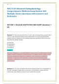 NSG 5140 Advanced Pathophysiology &NewLine;Comprehensive Midterm Exam Review 400 &NewLine;Multiple-Choice Questions with Answers and &NewLine;Rationales