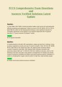 FCCS Comprehensive Exam Questions and Answers Verified Solutions Latest Update