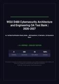  WGU D488 Cybersecurity Architecture Engineering OA Test Bank 360 Questions 8 Domains Actual Exam 2026&sol;2027 &ndash; 100&percnt; Verified &vert; Detailed Rationales &ndash; Pass Guaranteed &ndash; A&plus; Graded