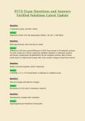 FCCS Exam Questions and Answers Verified Solutions Latest Update 2