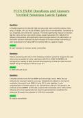 FCCS EXAM Questions and Answers Verified Solutions Latest Update