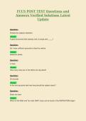 FCCS POST TEST Questions and Answers Verified Solutions Latest Update 2