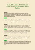 FCCS POST TEST Questions and Answers Verified Solutions Latest Update 3