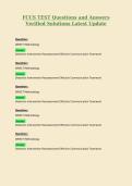 FCCS TEST Questions and Answers Verified Solutions Latest Update 4
