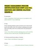 PROJECT MANAGEMENT PROCORE&NewLine;CERTIFICATION EXAM SCRIPT 2026 FULL&NewLine;QUESTIONS AND VERIFIED SOLUTIONS&NewLine;GRADED A&plus;