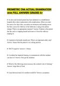 PROMETRIC CNA ACTUAL EXAMINATION&NewLine;2026 FULL ANSWERS GRADED A&plus;
