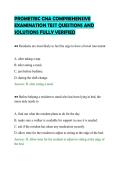 PROMETRIC CNA COMPREHENSIVE&NewLine;EXAMINATION TEST QUESTIONS AND&NewLine;SOLUTIONS FULLY VERIFIED