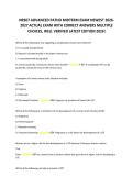 NR507 ADVANCED PATHO MIDTERM EXAM NEWEST 2026&NewLine;2027 ACTUAL EXAM WITH CORRECT ANSWERS MULTIPLE &NewLine;CHOICES&comma; WELL VERIFIED LATEST EDITION 2026&excl; 