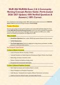 NUR 206&sol; NUR206 Exam 2 & 3&colon; Community Nursing Concepts Review Guide &vert; Fortis &lpar;Latest 2026&sol; 2027 Update&rpar; 100&percnt; Verified Questions & Answers &vert; 100&percnt; Correct&NewLine;&NewLine;