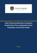 CAIA Chartered Alternative Investment Analyst Exam &vert; Independent Revision Guide and Practice