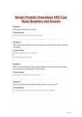 Benign Prostatic Hyperplasia HESI Case Study Questions and Answers
