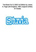 Test Bank for Criminal Justice &lpar;2026&ndash;2027 Edition&rpar; &vert; Chapters 1-14&comma; Verified Questions & Answers