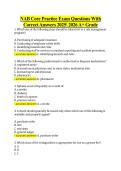 NAB Core Practice Exam Questions With &NewLine;Correct Answers 2025 2026 A&plus; Grade 