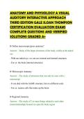 ANATOMY AND PHYSIOLOGY A VISUAL AUDITORY INTERACTIVE APPROACH THIRD EDITION GALE SLOAN THOMPSON CERTIFICATION EVALUATION EXAMS COMPLETE QUESTIONS AND VERIFIED SOLUTIONS GRADED A&plus;&period;pdf&NewLine;&NewLine;