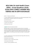 WGU D446 OA Adult Health II Exam &NewLine;&lpar;2026&rpar; &ndash; Actual Questions & Study &NewLine;Guides WITH CORRECT ANSWERS WELL &NewLine;VERIFIED AND IN-DEPTH RATIONALES&excl;