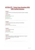 ACTION CPT - Trainer Exam Questions With 100&percnt; Verified Solutions&NewLine;