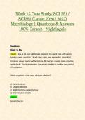 Week 13 Case Study&colon; SCI 251 &sol; SCI251 &lpar;Latest 2026 &sol; 2027&rpar; Microbiology &vert; Questions & Answers 100&percnt; Correct - Nightingale