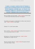 CAMRT Exam Prep 2026&sol;2027 &vert; Verified Practice Questions & Detailed Answers &vert; Canadian Medical Radiation Technology Certification