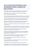 ACLS Exam Questions and Answers &vert; Comprehensive Practice Review with Detailed Solutions