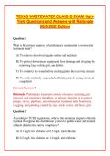 TEXAS WASTEWATER CLASS D EXAM High-Yield Questions and Answers with Rationale 2026&sol;2027 Edition