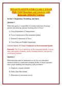 TEXAS WASTEWATER CLASS C EXAM High-Yield Questions and Answers with Rationale 2026&sol;2027 Edition