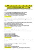 NAB Practice Questions Exam Questions With &NewLine;Accurate Solutions 20252026 A&plus; Grade 
