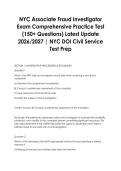 NYC Associate Fraud Investigator &NewLine;Exam Comprehensive Practice Test &NewLine;&lpar;150&plus; Questions&rpar; Latest Update &NewLine;2026&sol;2027 &vert; NYC DOI Civil Service &NewLine;Test Prep 
