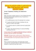 TEXAS WASTEWATER CLASS B EXAM High-Yield Questions and Answers 2026&sol;2027 Edition