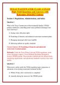 TEXAS WASTEWATER CLASS A - D Exam Bundle  