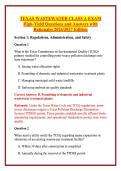 TEXAS WASTEWATER CLASS A EXAM High-Yield Questions and Answers with Rationales 2026&sol;2027 Edition 