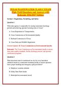 TEXAS WASTEWATER CLASS C EXAM High-Yield Questions and Answers with Rationale 2026&sol;2027 Edition