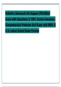 Pediatric Advanced Life Support &lpar;PALS&rpar;Exit &NewLine;Exam with&colon; Questions & 100&percnt; Correct Answers