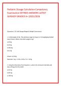 Pediatric Dosage Calculation Competency &NewLine;Examination DEFINED ANSWERS LATEST &NewLine;ALREADY GRADED A&plus; &lpar;2025&sol;2026 