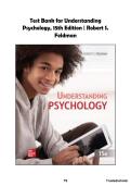 Understanding Psychology&comma; 15th Edition Test Bank &vert; Robert S&period; Feldman &vert; Complete Questions & Answers