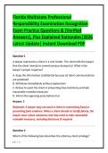 Florida Multistate Professional&NewLine;Responsibility Examination Recognition&NewLine;Exam Practice Questions & &lbrack;Verified&NewLine;Answers&rsqb;&comma; Plus Explained Rationales&vert;2026&NewLine;Latest Update&vert; Instant Download PDF