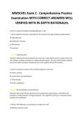 MMSC491 Exam 2 - Comprehensive Practice &NewLine;Examination WITH CORRECT ANSWERS WELL &NewLine;VERIFIED WITH IN-DEPTH RATIONALES&period;