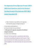 Fire Apparatus Driver&sol;Operator Pumper &lpar;NFPA &NewLine;1002&rpar; Exam Questions and Correct Answers &NewLine;&lpar;Verified Answers&rpar; Plus Rationale 2027 Q&A&vert; &NewLine;Instant Download Pdf