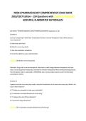 NR341 PHARMACOLOGY COMPREHENSIVE EXAM BANK &NewLine;2026&sol;2027 Edition - 150 Questions with CORRECT ANSWERS &NewLine;AND WELL ELABORATED RATIONALES&excl;