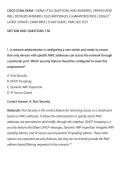 CISCO CCNA EXAM &ndash; EXAM-STYLE QUESTIONS AND ANSWERS &vert; VERIFIED AND&NewLine;WELL DETAILED ANSWERS &vert; PLUS RATIONALES &vert; GUARANTEED PASS &vert; 2026&sol;27&NewLine;LATEST UPDATE &vert; EXAM PREP &vert; STUDY GUIDE &vert; PRACTICE TEST