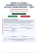 NURS 617 EXAM 3 PHARMACOTHERAPEUTICS ACTUAL EXAM 2026&sol;2027 - 100&percnt; VERIFIED &vert; DETAILED&NewLine;RATIONALES - PASS GUARANTEED - A&plus; GRADED&period; 