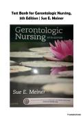 Gerontologic Nursing&comma; 5th Edition Test Bank &vert; Sue E&period; Meiner &vert; Complete Questions & Answers