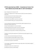 ATI RN Leadership Exam &lpar;2026&rpar; &ndash; Comprehensive Practice Test &NewLine;WITH VERIFIED SOLUTIONS AND IN &ndash;DEPTH RATIONALES &excl; 